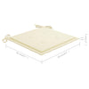 Garden Chair Cushions 4 pcs Cream 50x50x3 cm Fabric