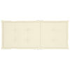 Garden Chair Cushions 6 pcs Cream 120x50x3 cm