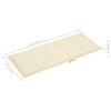Garden Chair Cushions 6 pcs Cream 120x50x3 cm
