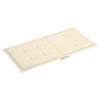 Garden Chair Cushions 6 pcs Cream 100x50x3 cm