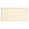 Garden Chair Cushions 6 pcs Cream 100x50x3 cm