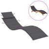 alt="Sun Lounger Cushion Anthracite 186x58x3 cm"