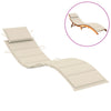Sun Lounger Cushion Cream 186x58x3 cm