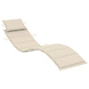 Sun Lounger Cushion Cream 186x58x3 cm