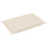 Sun Lounger Cushion Cream 186x58x3 cm