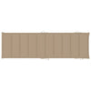 Sun Lounger Cushion Beige 186x58x3 cm
