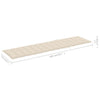 Sun Lounger Cushion Cream 200x50x3 cm Fabric