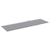 Sun Lounger Cushion Grey 200x60x3 cm Fabric