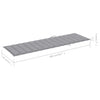 Sun Lounger Cushion Grey 200x60x3 cm Fabric