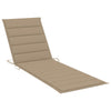 alt="Sun Lounger Cushion Beige 200x60x3 cm Fabric"
