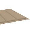 Sun Lounger Cushion Beige 200x60x3 cm Fabric