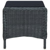 Reclining Garden Chair with Footstool Poly Rattan Dark Grey