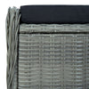 Reclining Garden Chair with Footstool Poly Rattan Light Grey