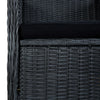 Garden Chairs with Cushions 2 pcs Poly Rattan Dark Grey