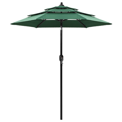 alt="3-Tier Parasol with Aluminium Pole Green 2 m"