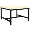 alt="Sectional Footrest with Cushion Black Poly Rattan"