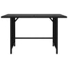 Garden Dining Table Black 110x70x65 cm Poly Rattan