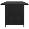 Garden Dining Table Black 110x70x65 cm Poly Rattan