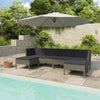 alt="6 Piece Garden Lounge Set with Cushions Poly Rattan Grey""