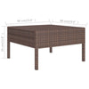 6 Piece Garden Lounge Set with Cushions Poly Rattan Brown