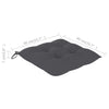 Chair Cushions 6 pcs Anthracite 40x40x7 cm Fabric