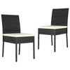 alt="Garden Dining Chairs 2 pcs Poly Rattan Black""