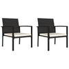 alt="Garden Dining Chairs 2 pcs Poly Rattan Black"
