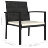 Garden Dining Chairs 2 pcs Poly Rattan Black
