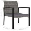 Garden Dining Chairs 4 pcs Poly Rattan Grey
