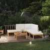 alt="6 Piece Garden Lounge Set with Cushions Cream Solid Acacia Wood"