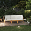 alt="3-Seater Garden Sofa with Cushion Solid Acacia Wood"