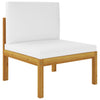 4-Seater Garden Sofa with Cushion Solid Acacia Wood
