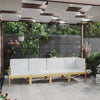 alt="4-Seater Garden Sofa with Cushion Solid Acacia Wood"