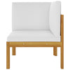 8 Piece Garden Lounge Set with Cushions Cream Solid Acacia Wood