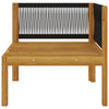 8 Piece Garden Lounge Set with Cushions Cream Solid Acacia Wood
