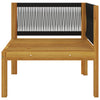 10 Piece Garden Lounge Set with Cushions Cream Solid Acacia Wood