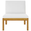 12 Piece Garden Lounge Set with Cushions Cream Solid Acacia Wood