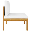 8 Piece Garden Lounge Set with Cushions Cream Solid Acacia Wood