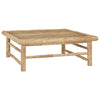 6 Piece Garden Lounge Set with Cream White Cushions Bamboo