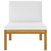 2 Piece Garden Lounge Set with Cushions Solid Acacia Wood