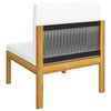 2 Piece Garden Lounge Set with Cushions Solid Acacia Wood