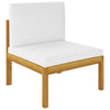 alt="Garden Middle Sofa with Cushions Solid Acacia Wood"