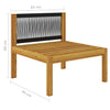 Garden Middle Sofa with Cushions Solid Acacia Wood