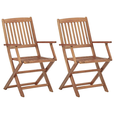 alt="Folding Outdoor Chairs 2 pcs Solid Acacia Wood"