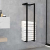 alt="Towel Rack Black 25x20x95 cm Iron"