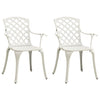 alt="Garden Chairs 2 pcs Cast Aluminium White"