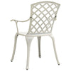 Garden Chairs 2 pcs Cast Aluminium White