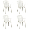 alt="Garden Chairs 4 pcs Cast Aluminium White"