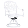 Swivel Garden Chairs 2 pcs Cast Aluminium White