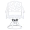 Swivel Garden Chairs 2 pcs Cast Aluminium White